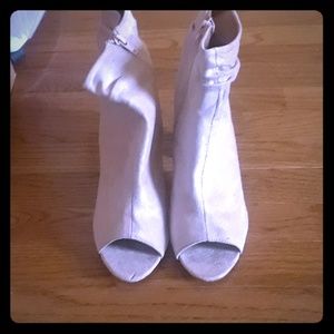 Open toe booties